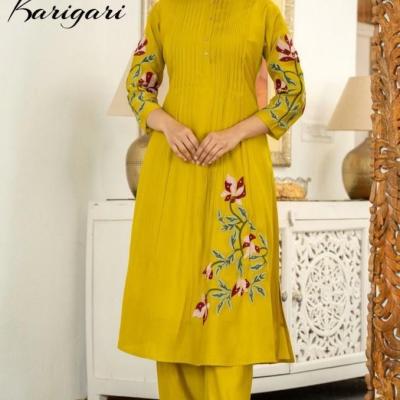 Cotton 60-60 Embroidery Sequence Work Kurti with Pant and Dupatta