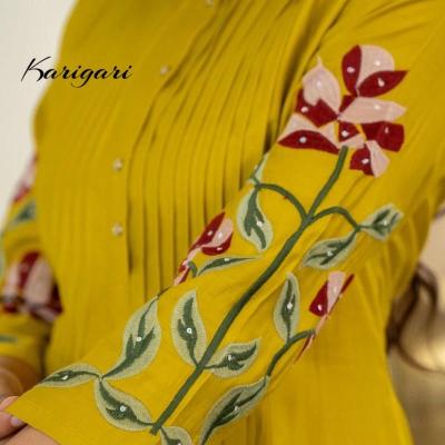 Cotton 60-60 Embroidery Sequence Work Kurti with Pant and Dupatta