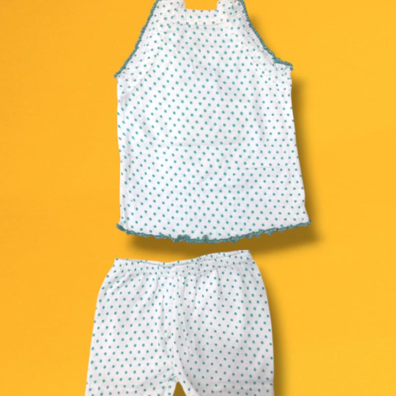 Aaron - Assorted 18 Pieces Of Cotton Hosiery Frock With Short Set For Girls