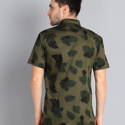 Radha - Cotton Blend Floral Printed Men's Half Sleeve Shirt