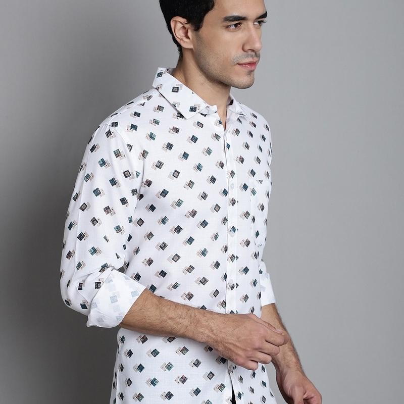 Radha - Cotton Full Sleeve Stripes Men's Shirt