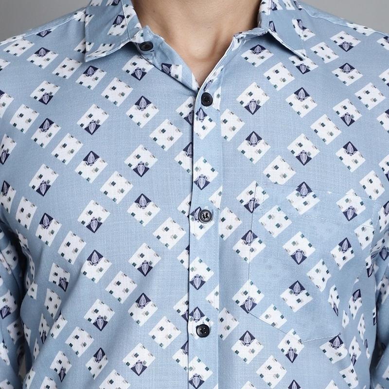 Radha - Cotton Full Sleeve Stripes Men's Shirt