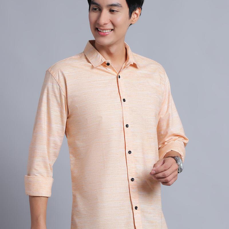 Radha - Casual Stylish Cotton Blend Solid Shirt For Men