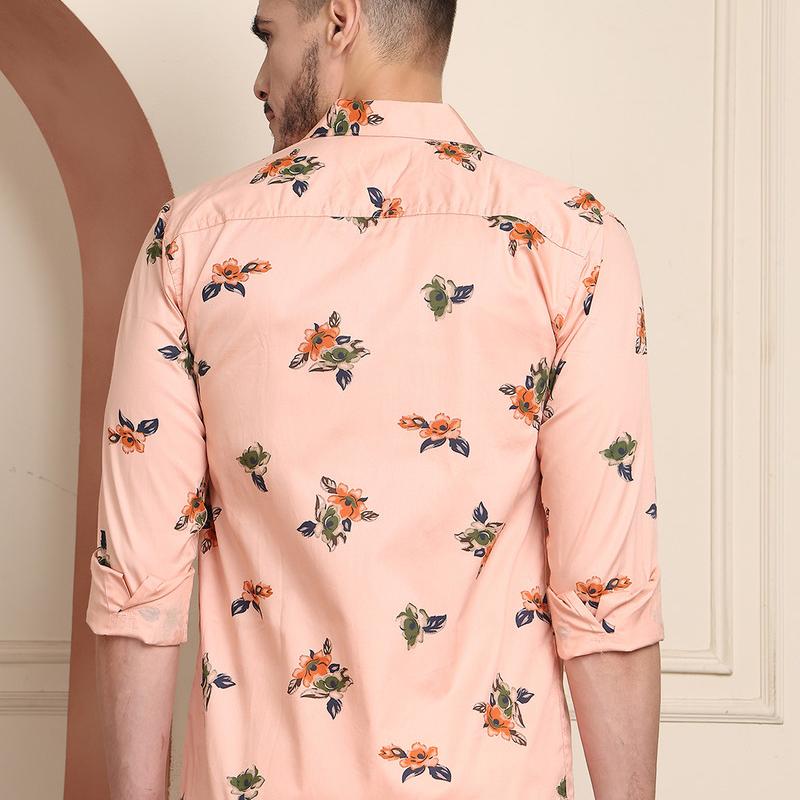 Radha - Cotton Floral Print Shirt for Men