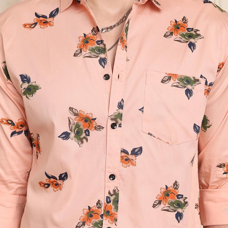 Radha - Cotton Floral Print Shirt for Men