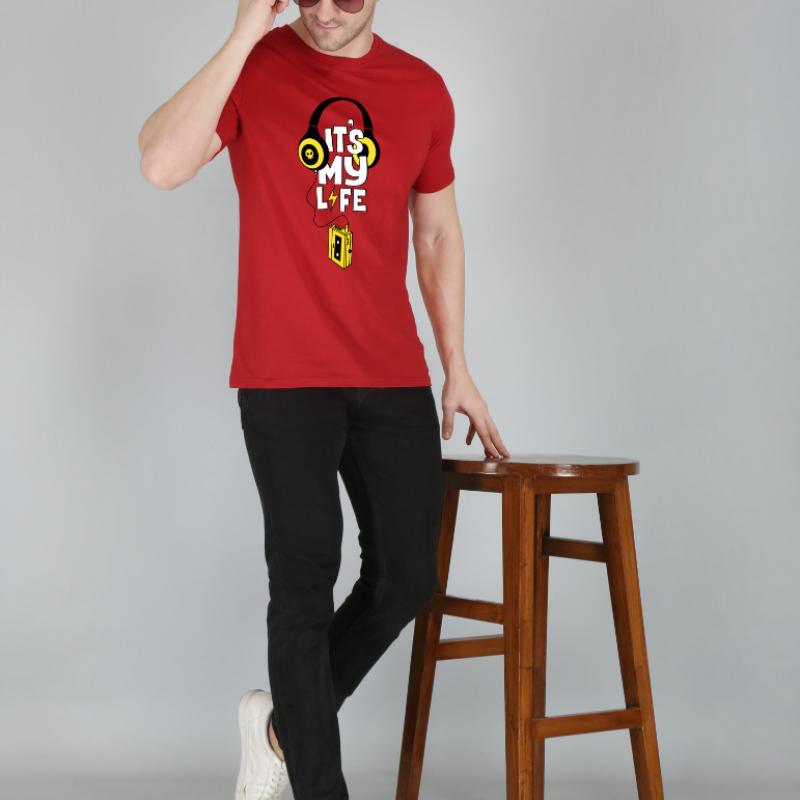 Cotton Bio Wash Printed Men't T-shirt