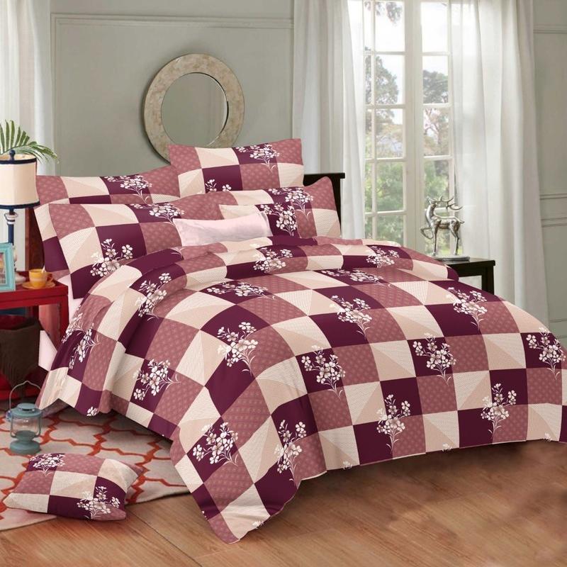 SAMPT - Porcian Satin Double Bedsheet with Pillow Cover